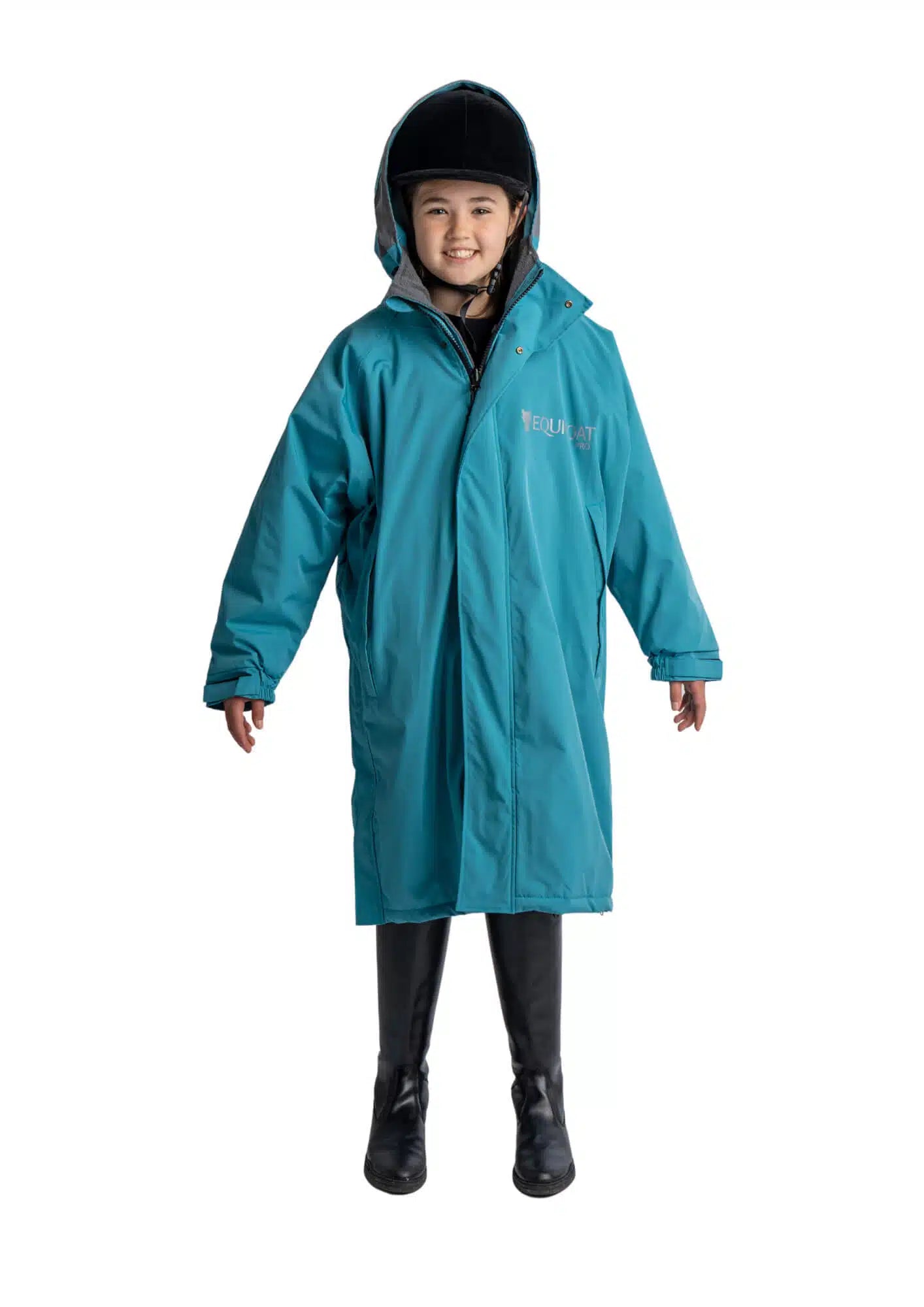 Equicoat Pro Kids Small Teal Front